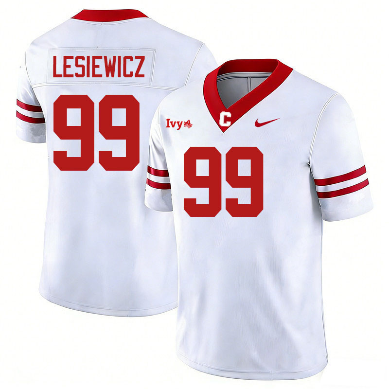 Cornell Big Red #99 Caden Lesiewicz College Football Jerseys,Uniforms Stitched-White